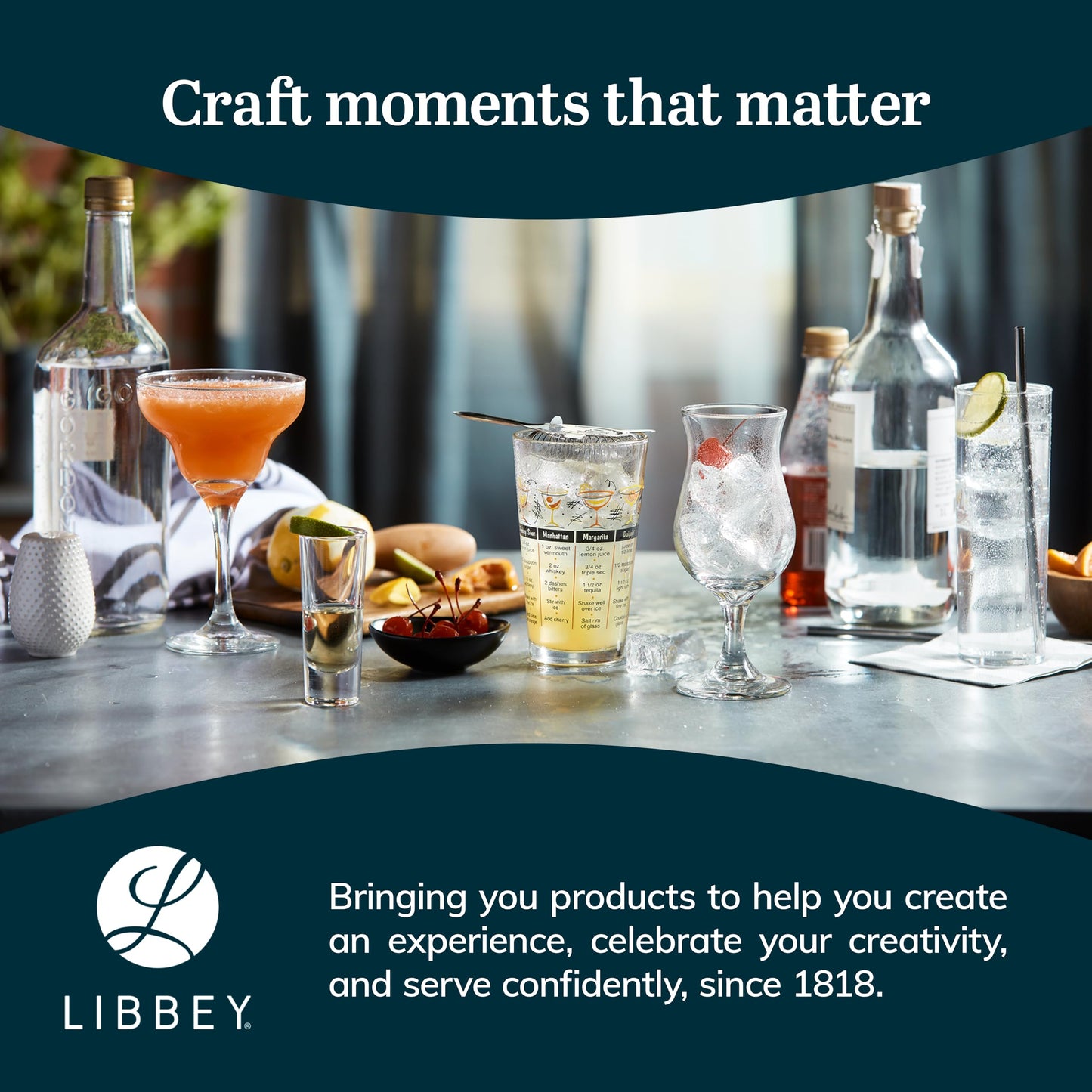 Libbey 917CD Heavy Base Rocks Glasses Set of 12, Rocks Glass Cups Set with Simple Lines, Elegant Old Fashioned Glass for Whiskey,Cocktails and More