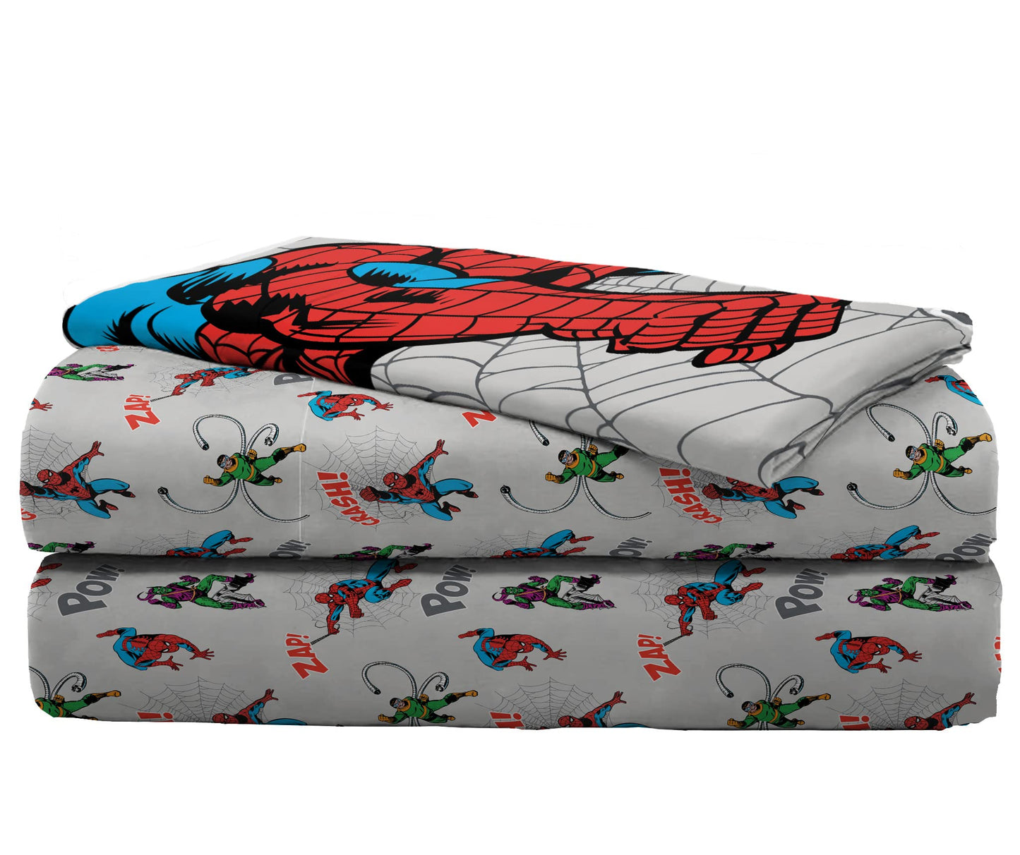 Jay Franco Spiderman Spidey VS 5 Piece Twin Size Bed Set - Includes Comforter & Sheet Set Bedding - Super Soft Fade Resistant Microfiber (Official Marvel Product)