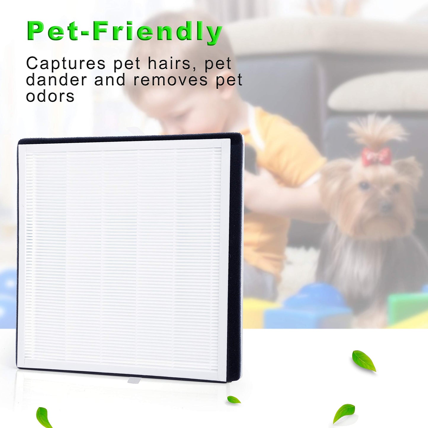 Flintar 2-Pack of Premium H13 Grade Replacement Filter Set, Compatible with RENPHO Air Purifier RP-AP001, RP-AP001S, and RP-AP002, Part # RP-AP001