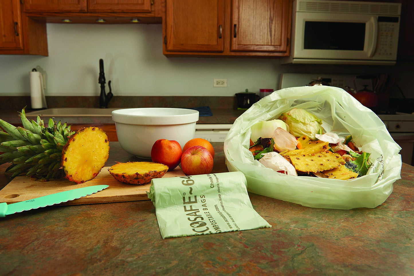 Stout by Envision Compostable Trash Bags, 30 Gallon 30" x 39", 48 Bags Per Case, ASTM6400, Green Bags, Made in America (E3039E11)