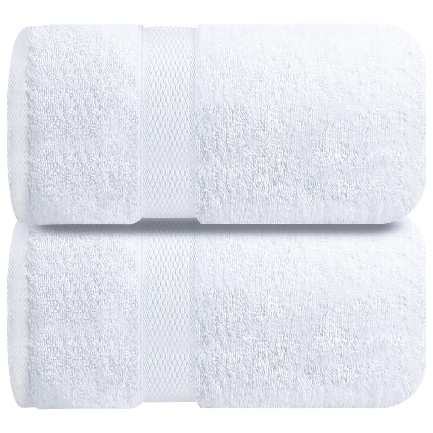 Infinitee Xclusives Jumbo Bath Sheets Towels for Adults – 600 GSM (35X70 Inches)– 100% Ring Spun Cotton, Soft and Absorbent Large Bath Towels for Bathroom (Brilliant White)