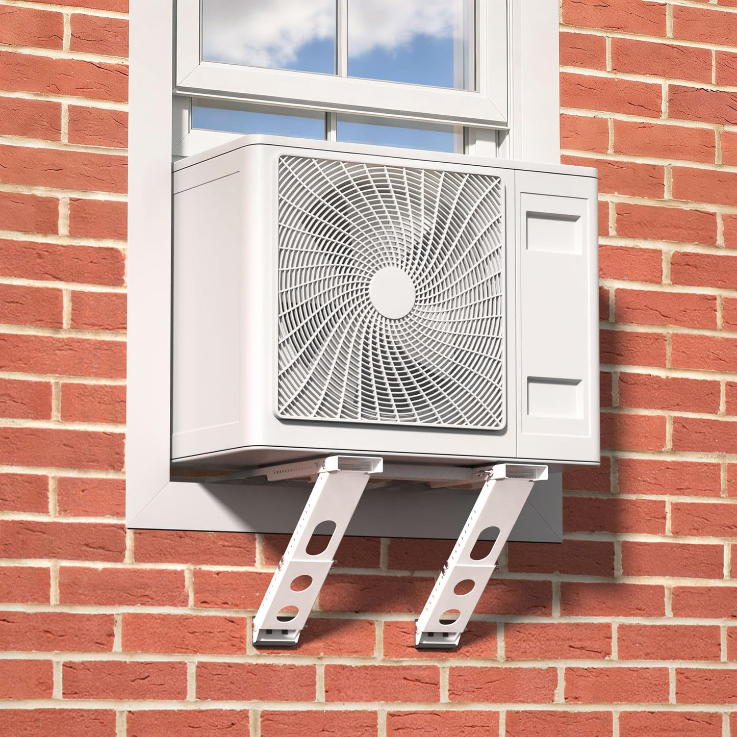 CZMIYRPY Window AC Bracket Air Conditioner Support Bracket No Drilling Heavy Duty AC Brackets for Windows Fit Single and Double-Hung Windows Hold Up to 220lbs