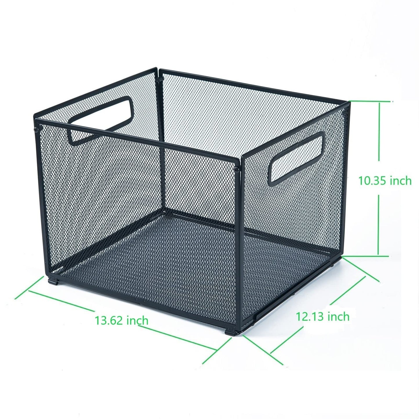 SETTFRFE 2 Pack Letter Size Hanging Folder Organizer,Metal Mesh Hanging File Folder Box,Office File Baskets,Black