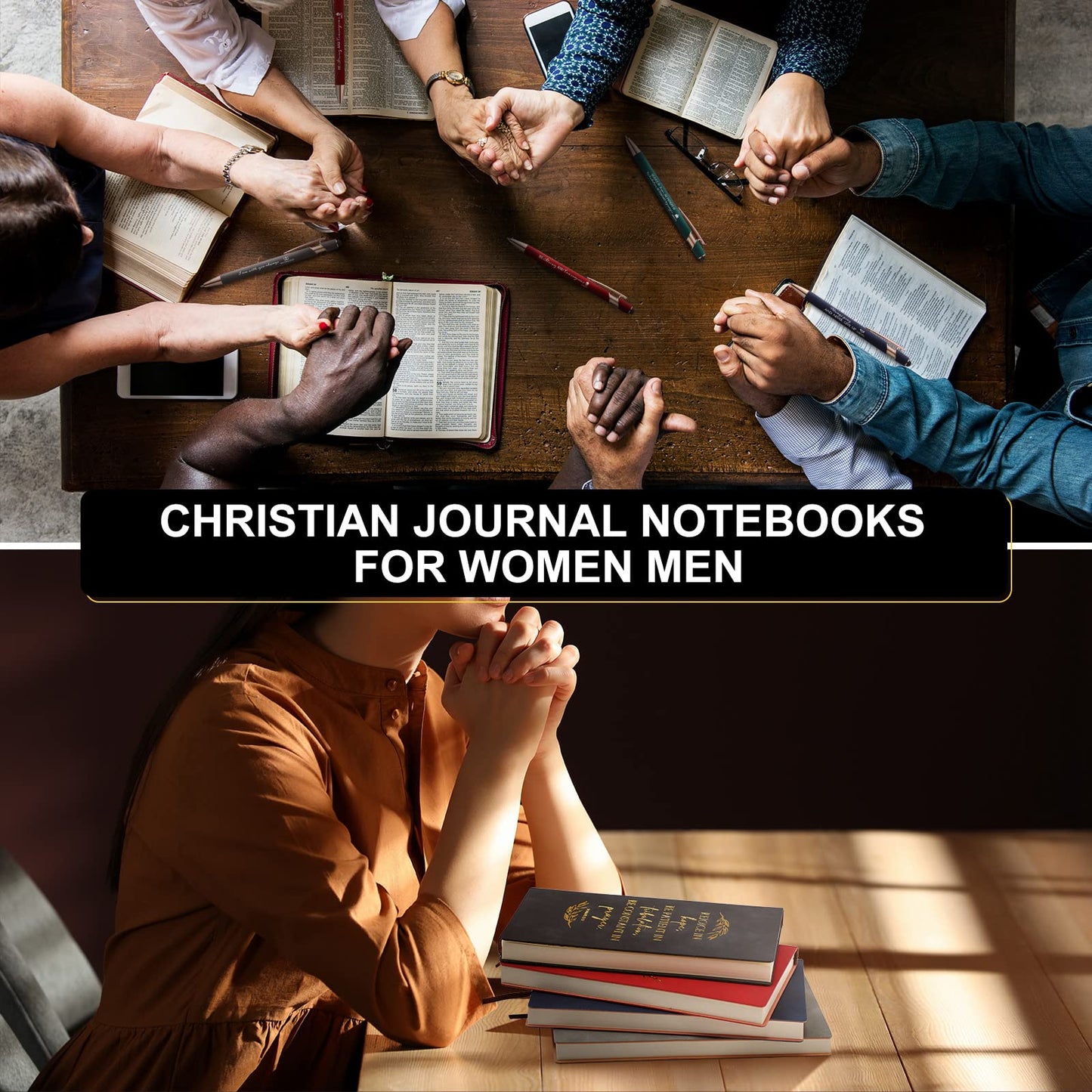 Crtiin 40 Pcs Christian Gifts Notebook Bulk Father's Day Religious Notepads with Motivational Pen Inspirational Bible Verse Leather Prayer Journal Gifts for Church Members Men Women (Classic Color)