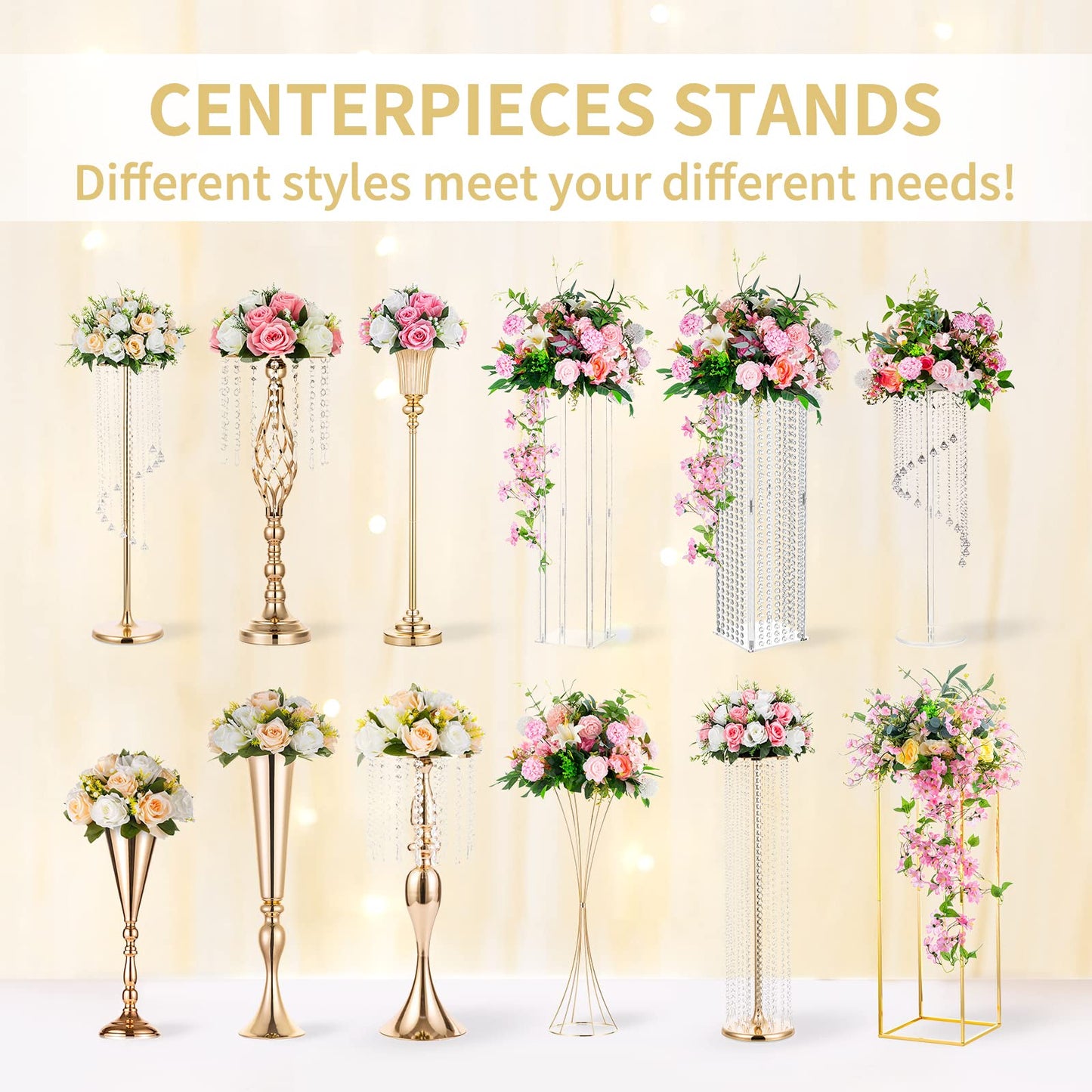 Nuptio Artificial Flower Centrepieces for Tables - 6 Pcs Burgundy & Dusty Rose & Creamy White Fake Flowers Roses Balls 9.5in Diam - Silk Faux Rose Arrangement for Wedding Party Centerpiece Table Decor