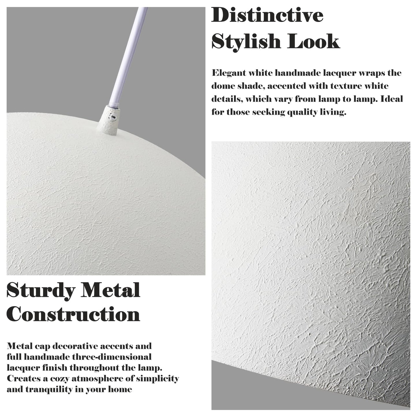 16” Large Dome Pendant Light Fixtures, White and Gold Hemispheric Pendant Lights Kitchen Island, Modern Adjustable Hanging Ceiling Light Chandelier for Kitchen Island Living Room Dining Room, 2 Pack