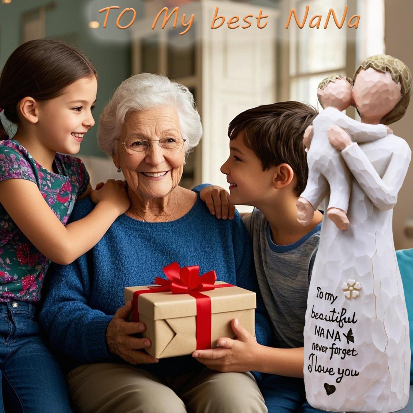 AcowSpt Nana Gifts, Gifts for Nana, Grandma Gift, for Grandma, Sculpted Hand-Painted Figurine