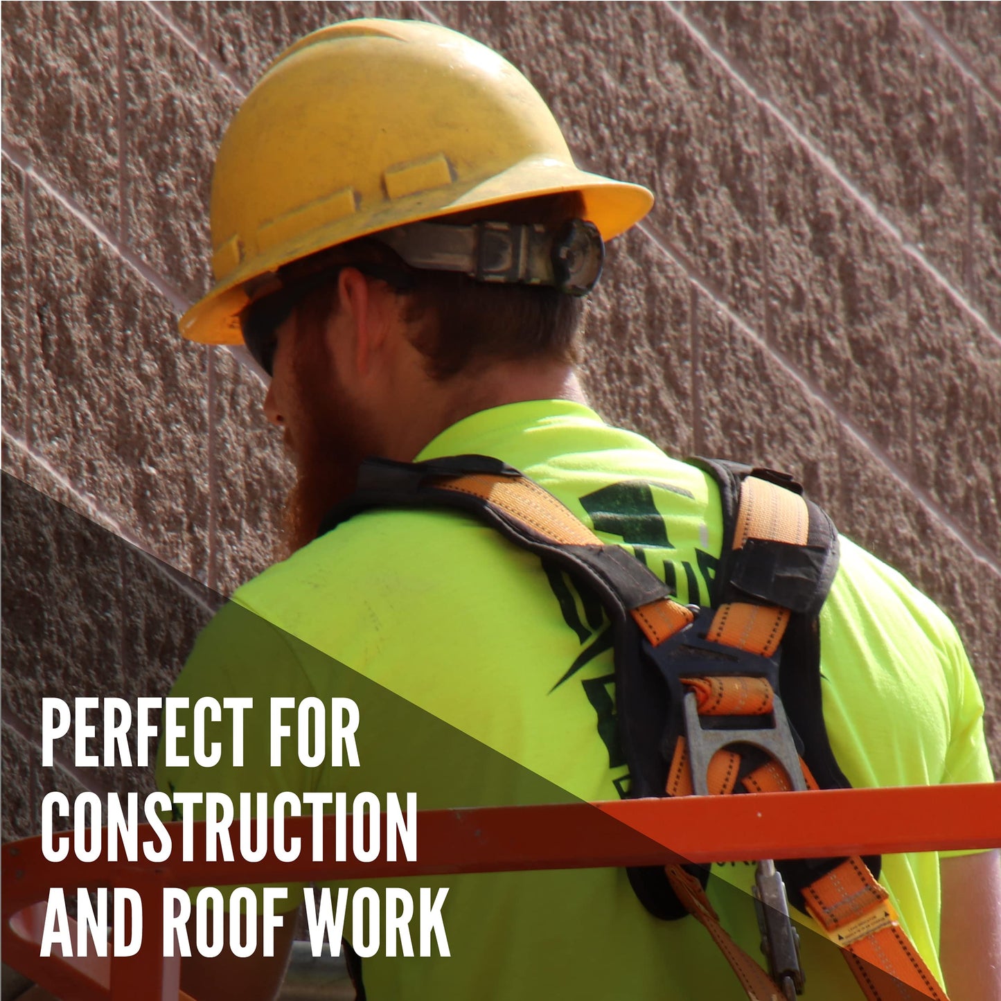 Malta Dynamics Warthog Safety Harness Fall Protection with Tongue Buckle Legs & X-Pad, Full Body Harness for Safety and Protection, Construction and Roofing Harness - OSHA/ANSI Compliant (S-M)