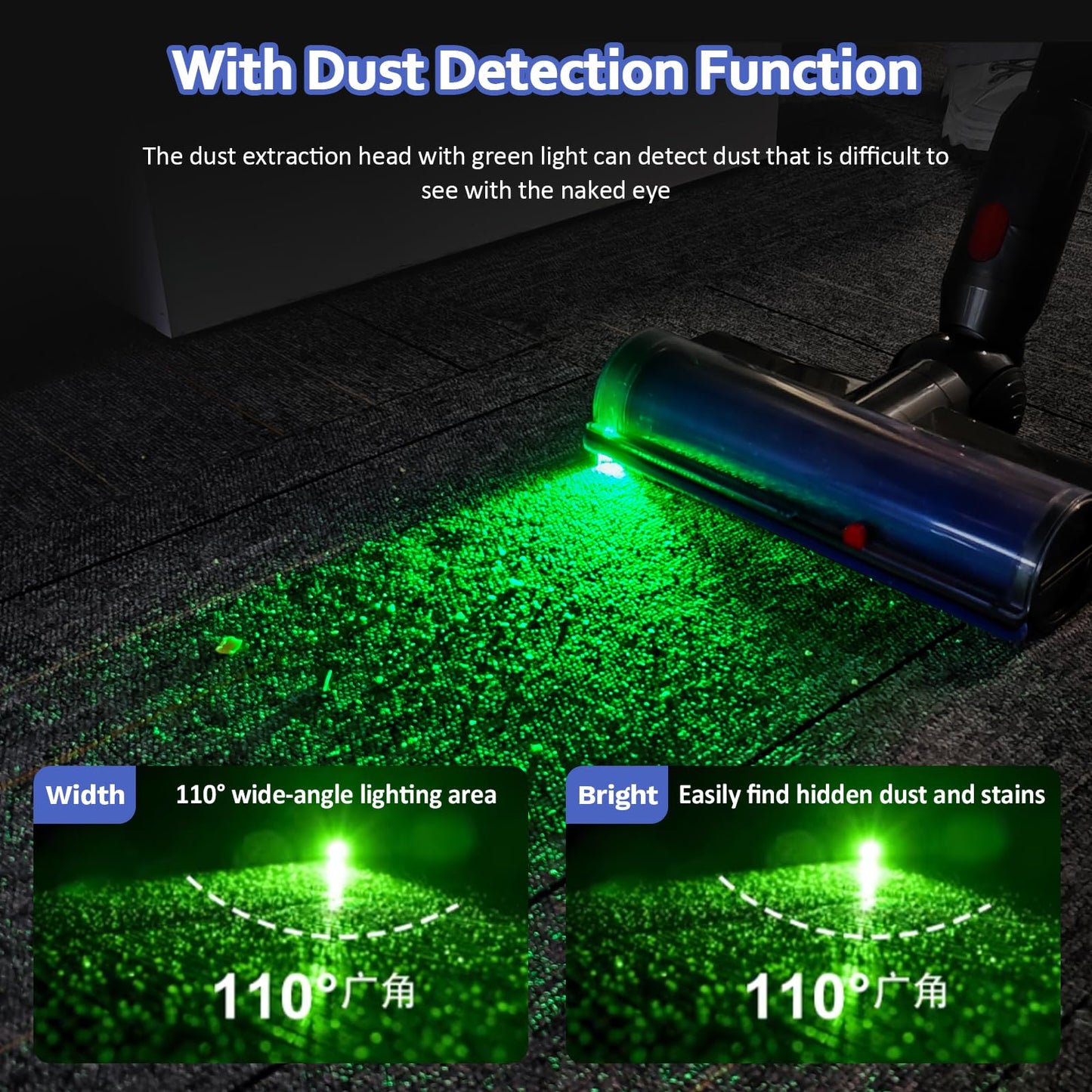 D-Baiwade-J Quick-release vacuum head replacement for Dyson V7 V8 V10 V11 V15 Outside direct-drive cordless vacuums features an anti-tangle design with flexible rotation.