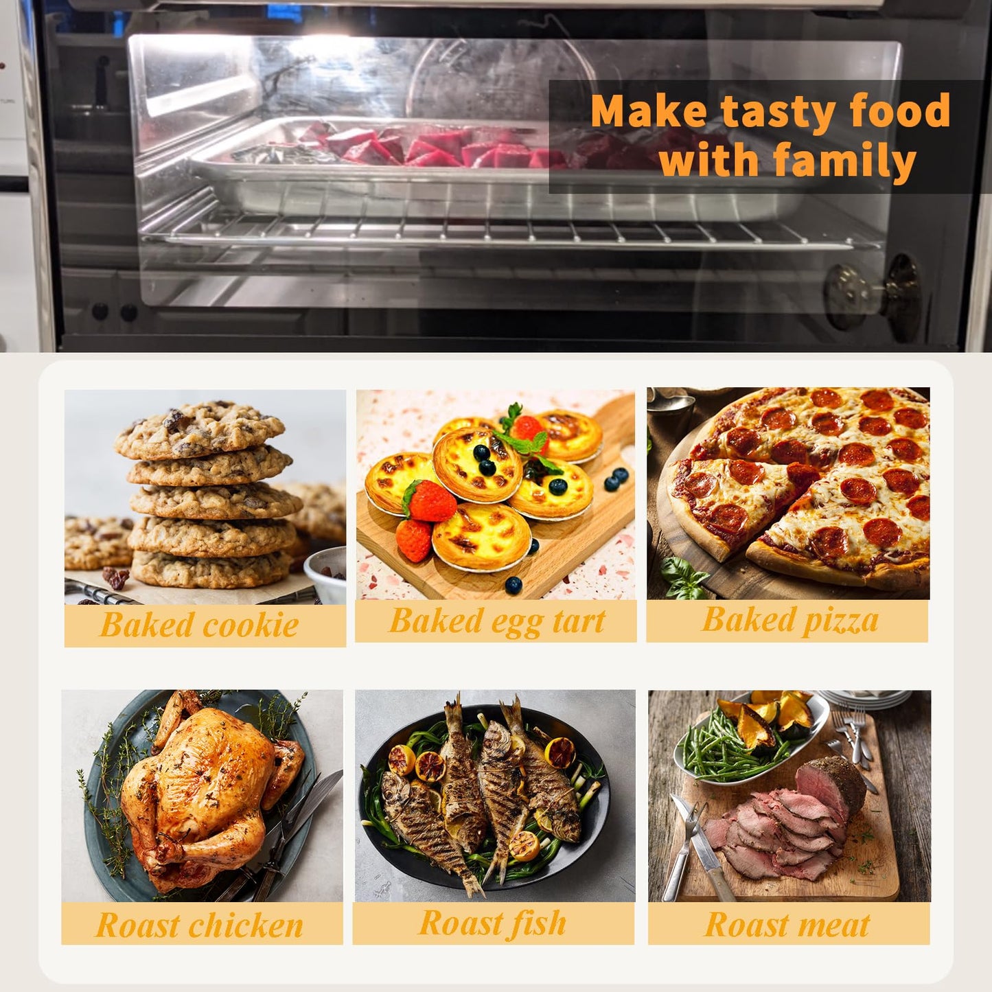 Allstare 304 Stainless Steel KCO124BM Oven Rack replacement Parts for KitchenAid Digital Air Fry Countertop Oven Accessories 14.1" x 12" KitchenAid Cooking Rack Toaster Oven Baking Wire Rack 1 Pack