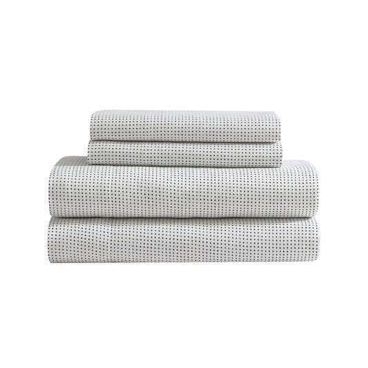 Marimekko - Queen Sheets, Organic Cotton Bedding Set, Luxuriously Soft & Smooth Home Decor, GOTS Certified (Muru Navy, Queen)