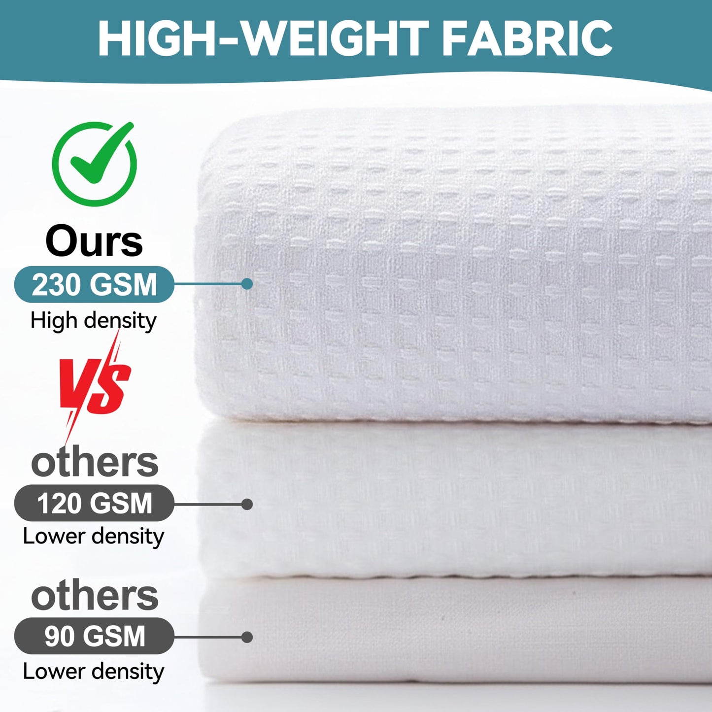 Conbo Mio No Hook Waffle Weave Shower Curtain with Snap in Liner Set, Hotel Luxury White Shower Curtains for Bathroom with See Through Top Window, Waterproof, Washable 71W x 74H