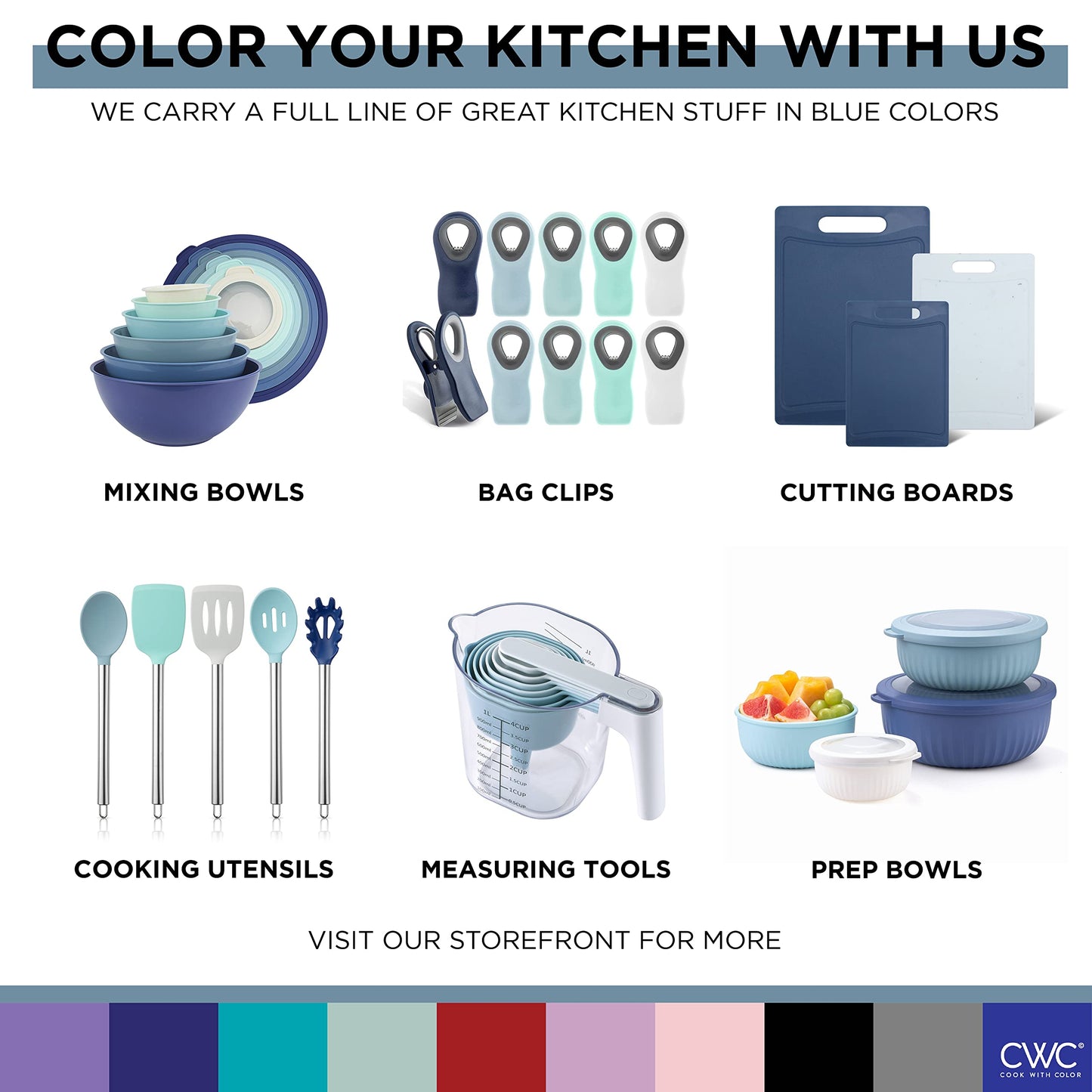 COOK WITH COLOR Collapsible Salad Spinner - 4 QT Space Saving Lettuce Dryer with Folding Collapsible Colander Great for Washing and Drying Fruit and Vegetables (Blue)