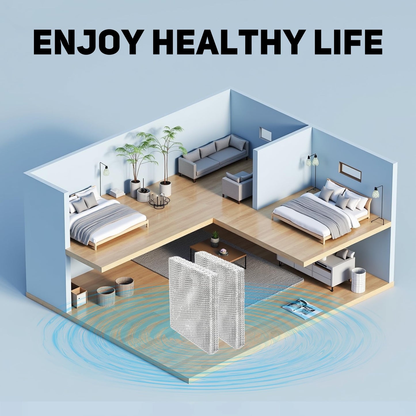 TOMOON Aluminum 35 Water Panel Replacement for April. aire Humidifier Compatible with 700 600 300 350 360 560 560A 568 600A 600M 700A 700M 760 760A 768,4 Pack