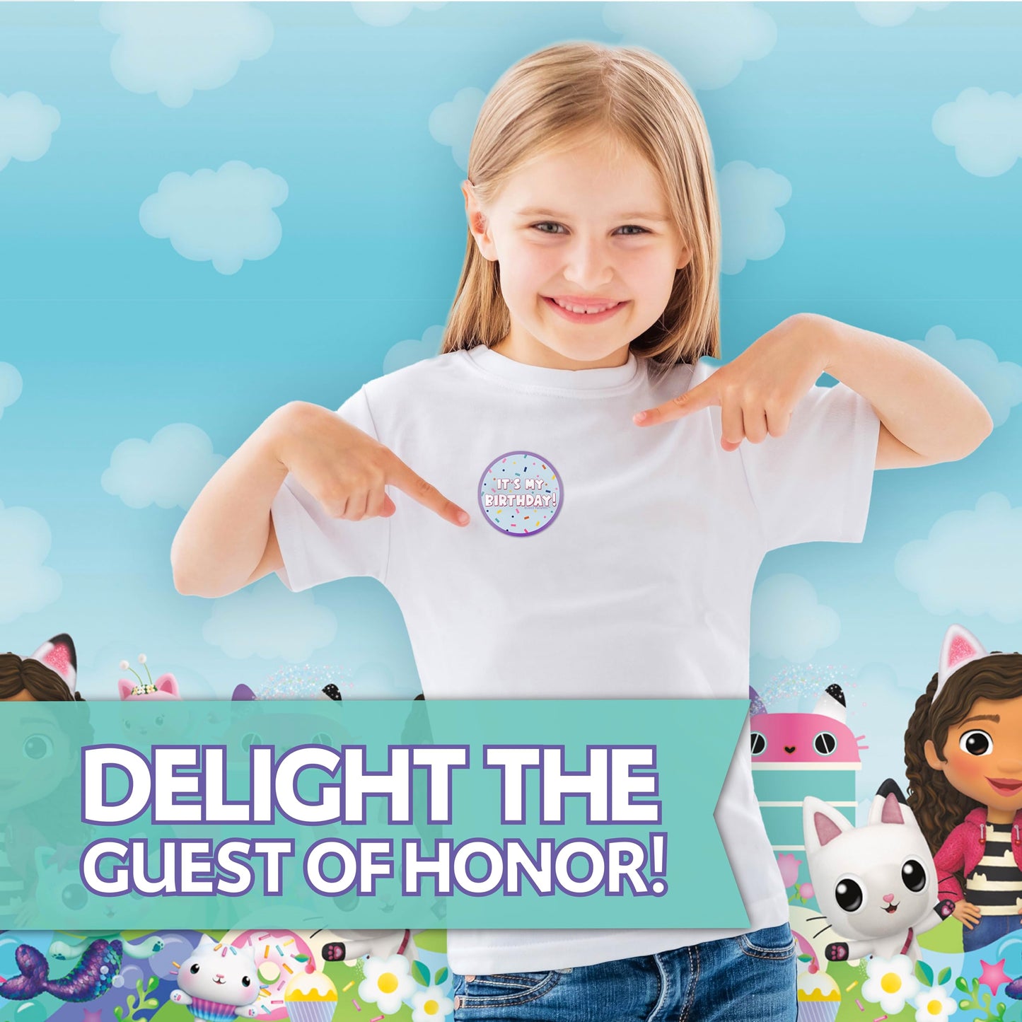 Gabby Dollhouse Plates and Napkins for 32 Guests | Gabby Dollhouse Party Decorations for Birthday | Officially Licensed