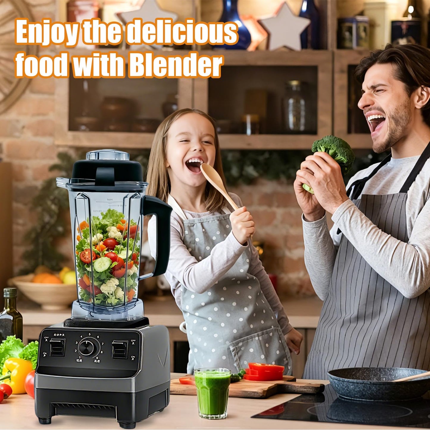 Pure Realm 64oz Replacement Container for Vitamix blender pitcher,BPA-Free Mixing Cup with Stainless Steel Blade, Compatible with 5200, 5000, 6000, 6300, E310, A2300, VM0101 etc, Dishwasher Safe