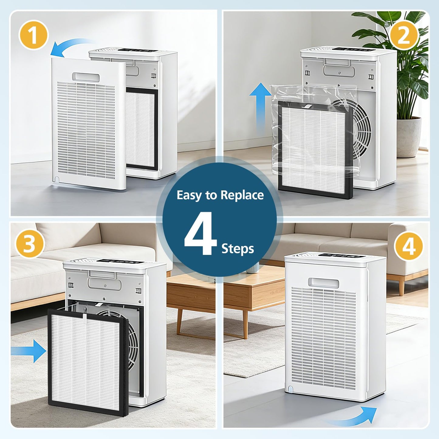 G3 Replacement Filter, Compatible with AMEIFU G3 (Sferf-30) Air Purifier, VEWIOR A3 Air Purifier and Tailulu HQZZ-260, 3-in-1 HEPA Air Cleaner Filter, 2 Pack