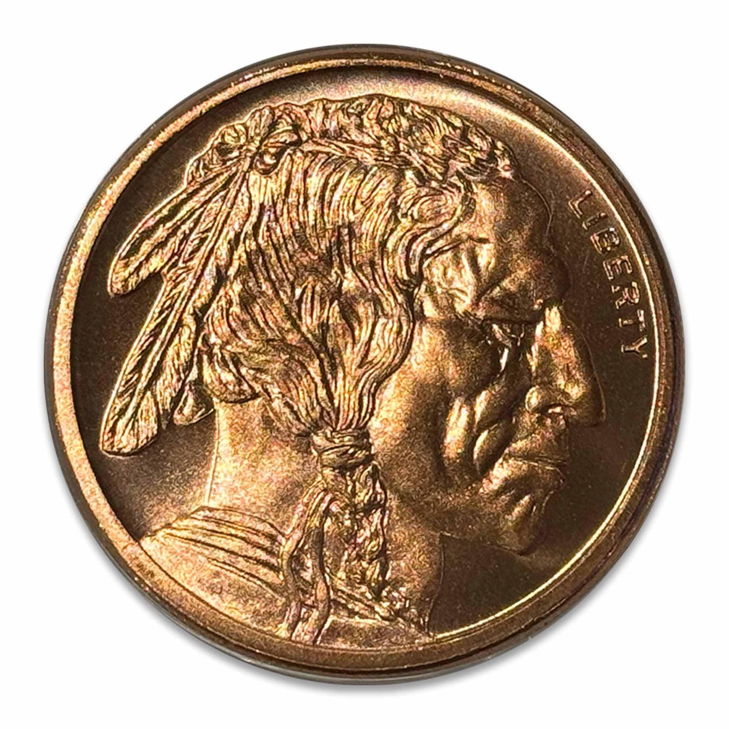 100 count 1 oz Copper Buffalo w/ 5 tubes for easy storage