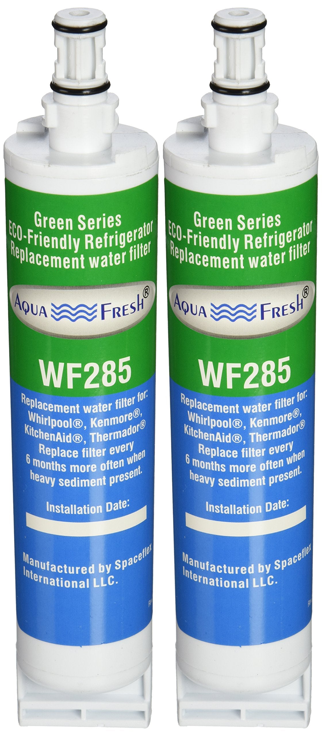 Aqua Fresh 4396508 Replacement Water Filter compatible with 4396510, EDR5RXD1, NLC240V, PNL240V, 4396508p, 4396547, 4392857, 9010, LC400V, WF-NLC240V, 46-9010 (2-Pack)