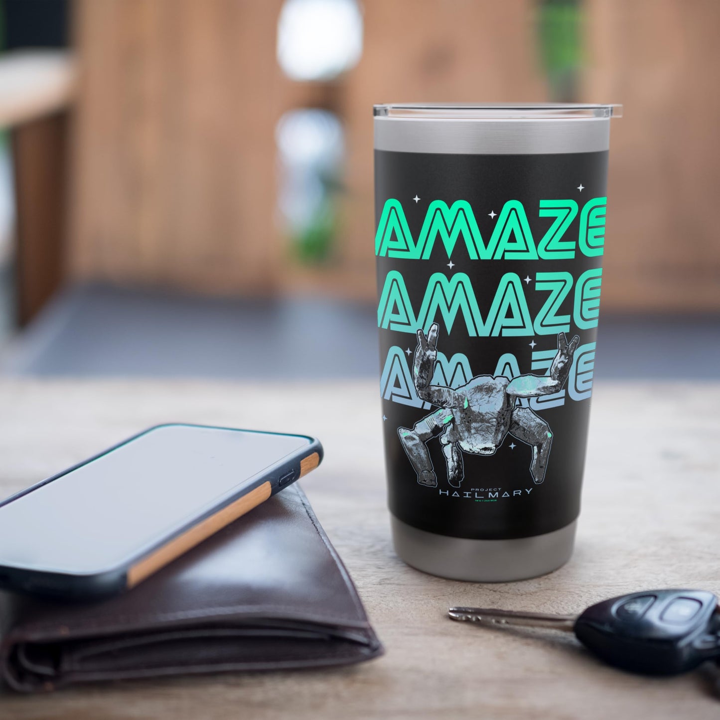 Project Hail Mary Amazing Rocky The Alien Neon Portrait Stainless Steel Insulated Tumbler