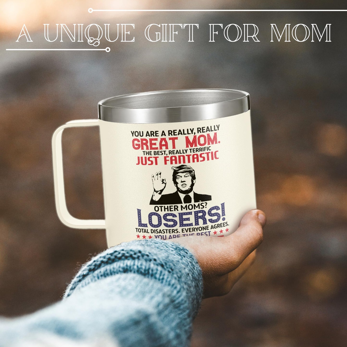 UMACVN Gifts for Mom from Daughter Son - Mothers Day Gifts for Mom Wife - Birthday, Valentines, Mother's Day, Christmas Gift Ideas for Moms - Gift for Mama, Moms, Mother from Kids - 14 Oz Coffee Mug