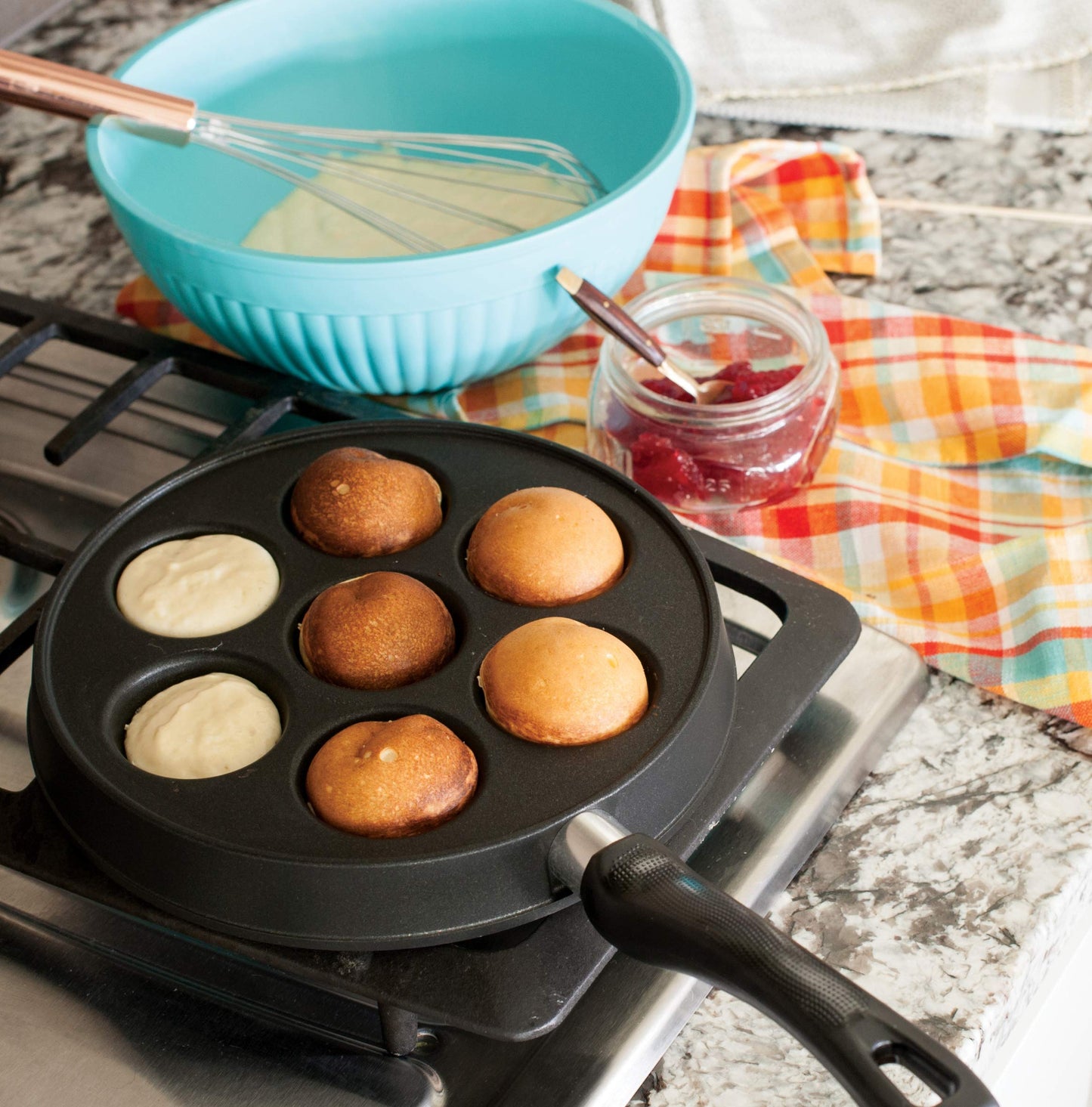 Nordic Ware Danish Ebelskiver Pan,Black 16.00 x 9.63 x 2.38 Inches