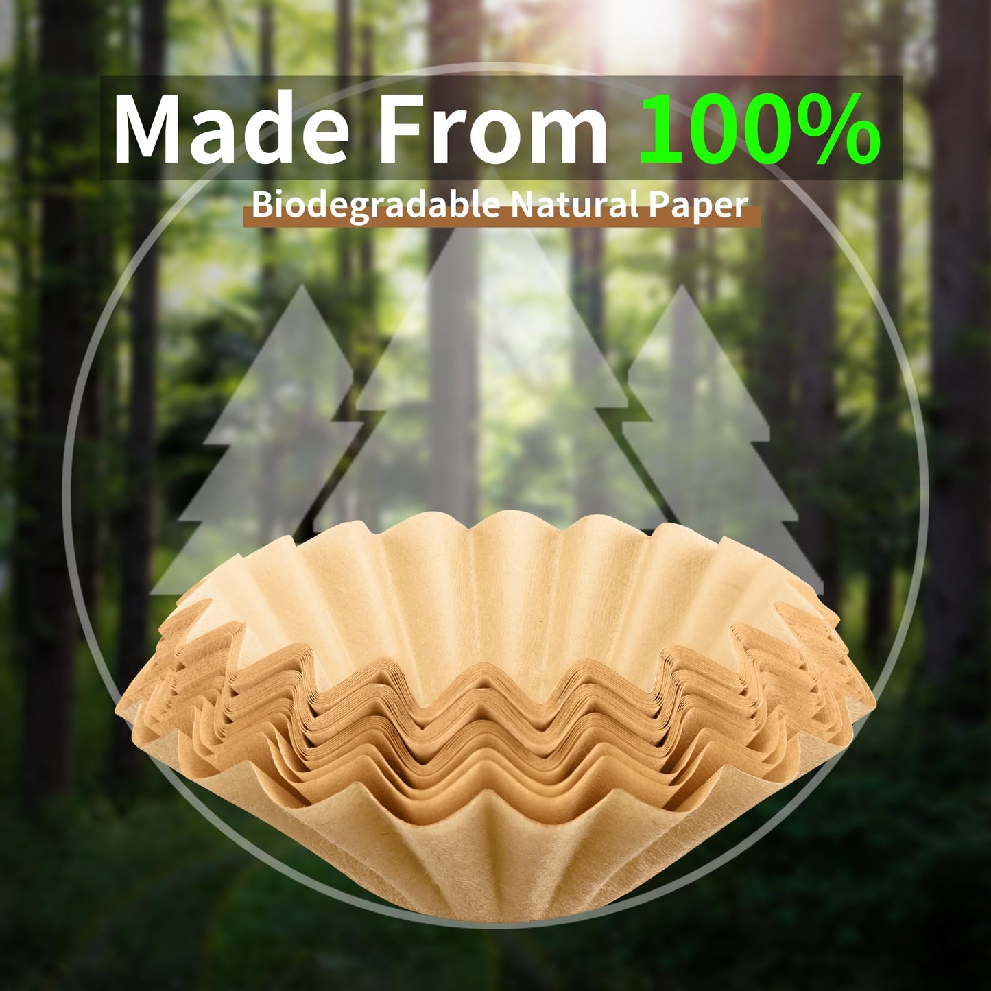 Paper Coffee Filters Compatible with Keurig Duo Coffee Maker 72oz, 200 Pcs Unbleached Extra-Deep Bowl Design Filter Paper for Keurig K-Duo Gen 2