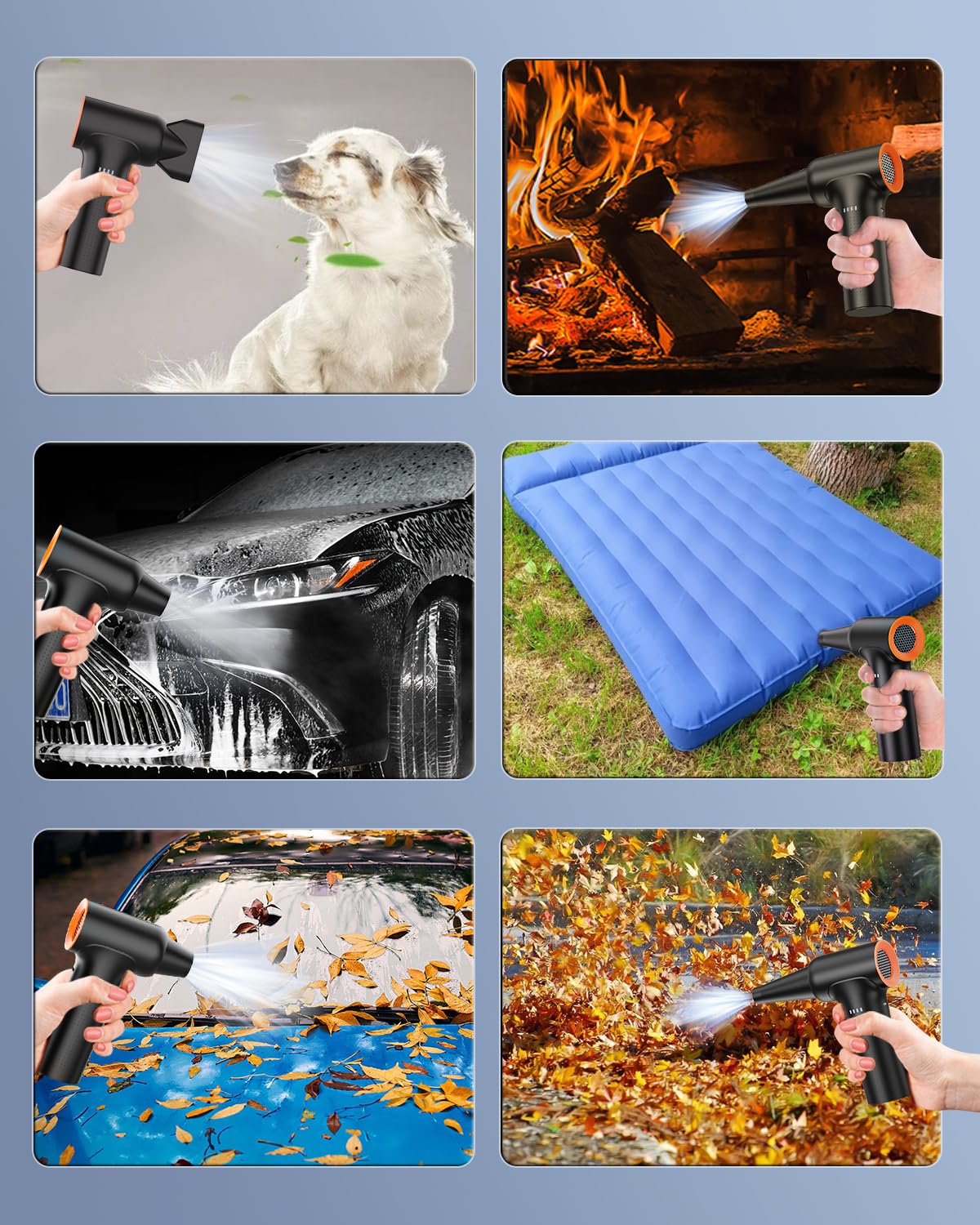 10000mAh Compressed Air Duster,300000RPM Super Power Electric Air Duster,Cordless Rechargeable Air Duster Turbo Blower Jet Fan Replace Canned Air 3-Gear Mini Air Blower for Pc,Computer, Keyboard, Car