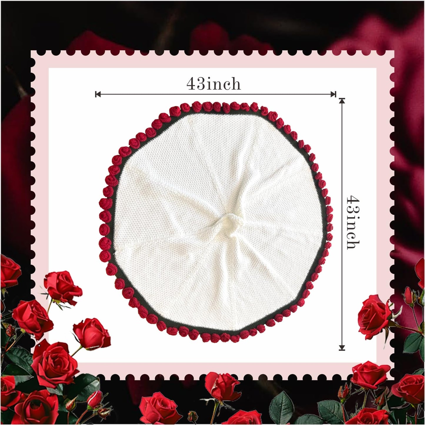 Crochet Flower Bouquet Rose Blanket-Birthday Gifts for Women Girlfriend, Soft Handmade Knitted Throw Bloom Blankets Mothers Day Valentine Gift for Mom Wife Grandma, Wedding Anniversary, Home Decor