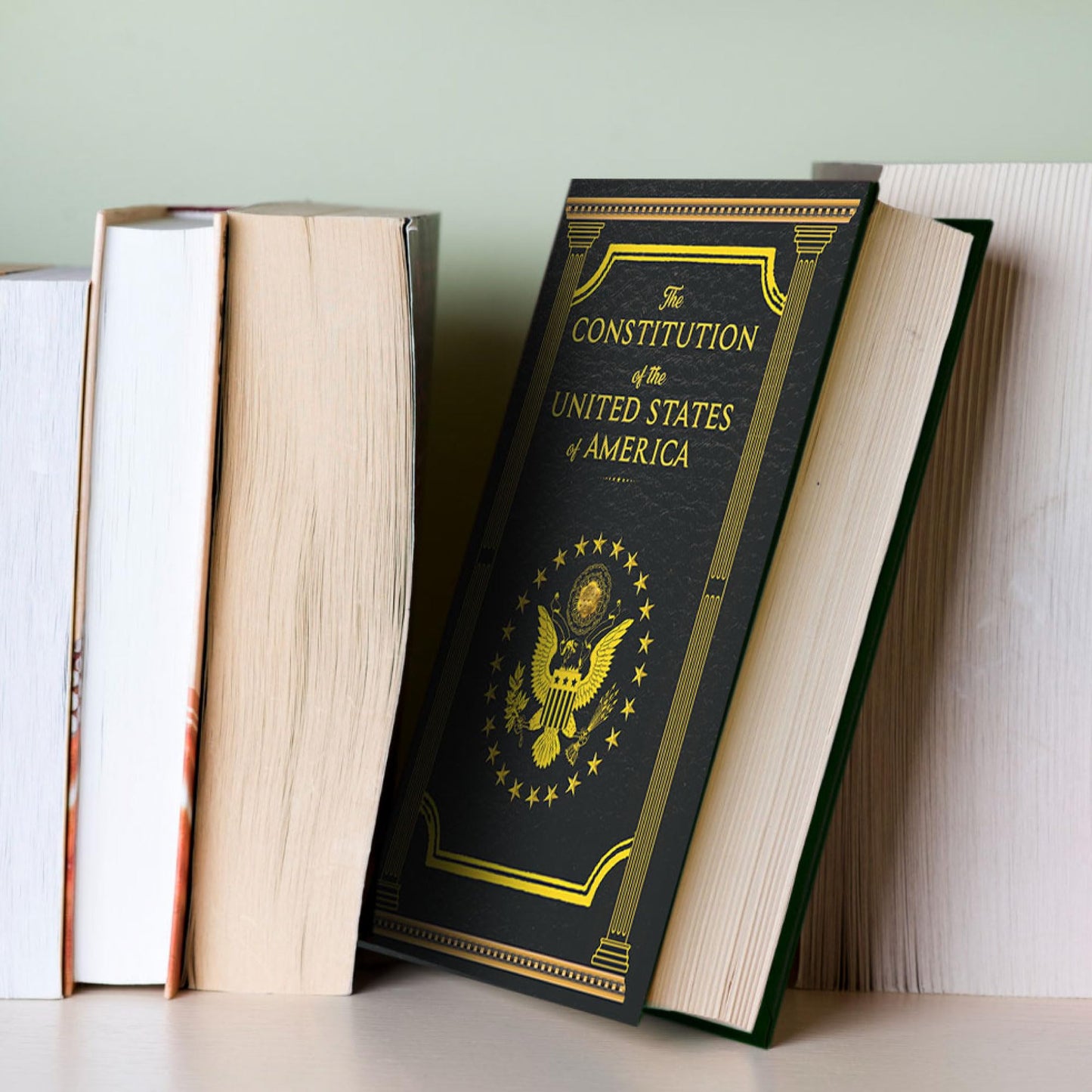 Fake Book Box - Small Safe Box with Key Lock - Hidden Safe in Plain Sight - Diversion Safes - Secret Safes (Constitution) (X-Large)
