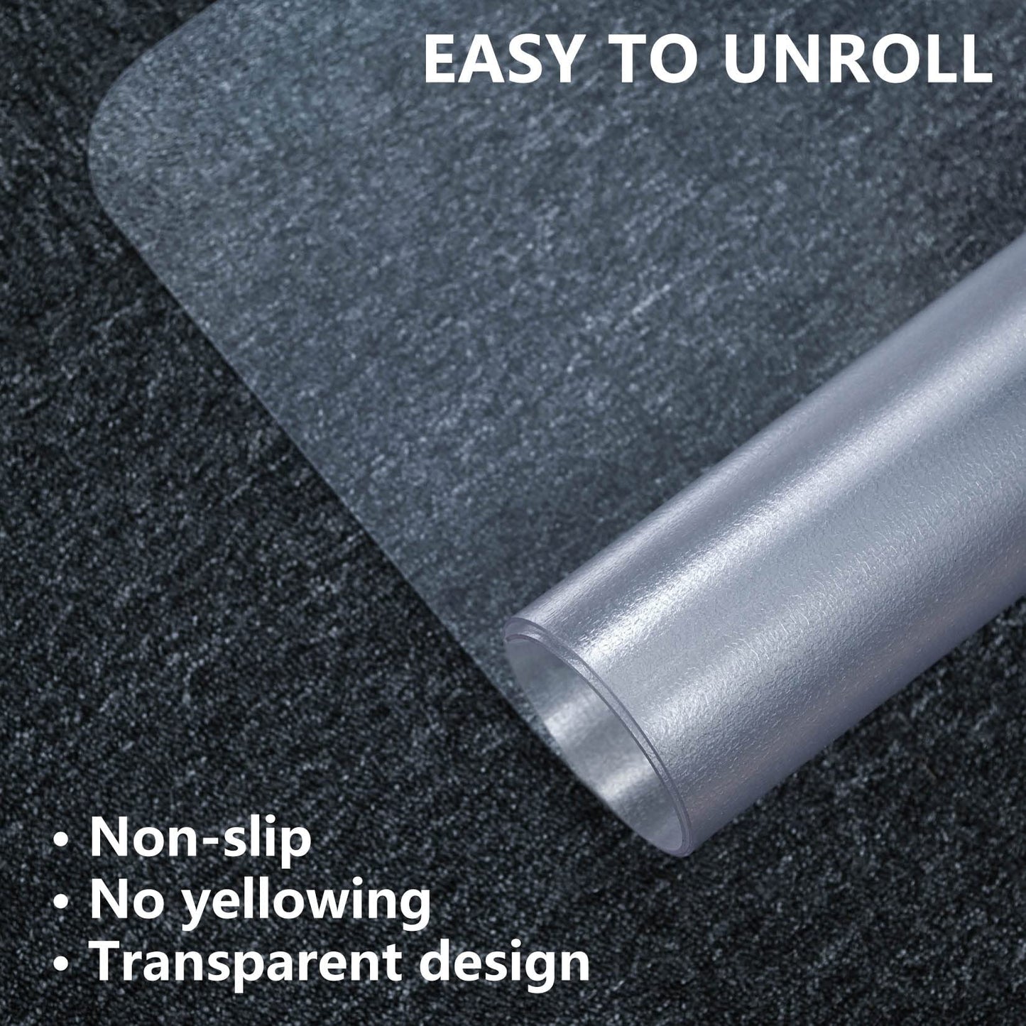 FuturHydro Chair Mat for Hardwood Floor, 30" x 48" Clear Anti-Slip Computer Desk Chair Floor Mat, Easy Glide, Transparent Mats for Office, Home and Gaming Floors (Rectangle)