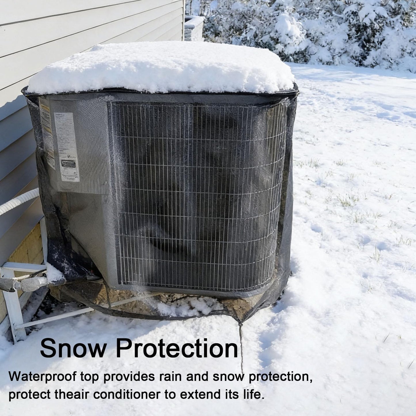 Air Conditioner Covers for Outside with 600D Detachable Breathable Waterproof Top, Winter AC Unit Covers Outdoor Against Cottonwood, Leaves, Snow (36"L x 36"W x 40"H)