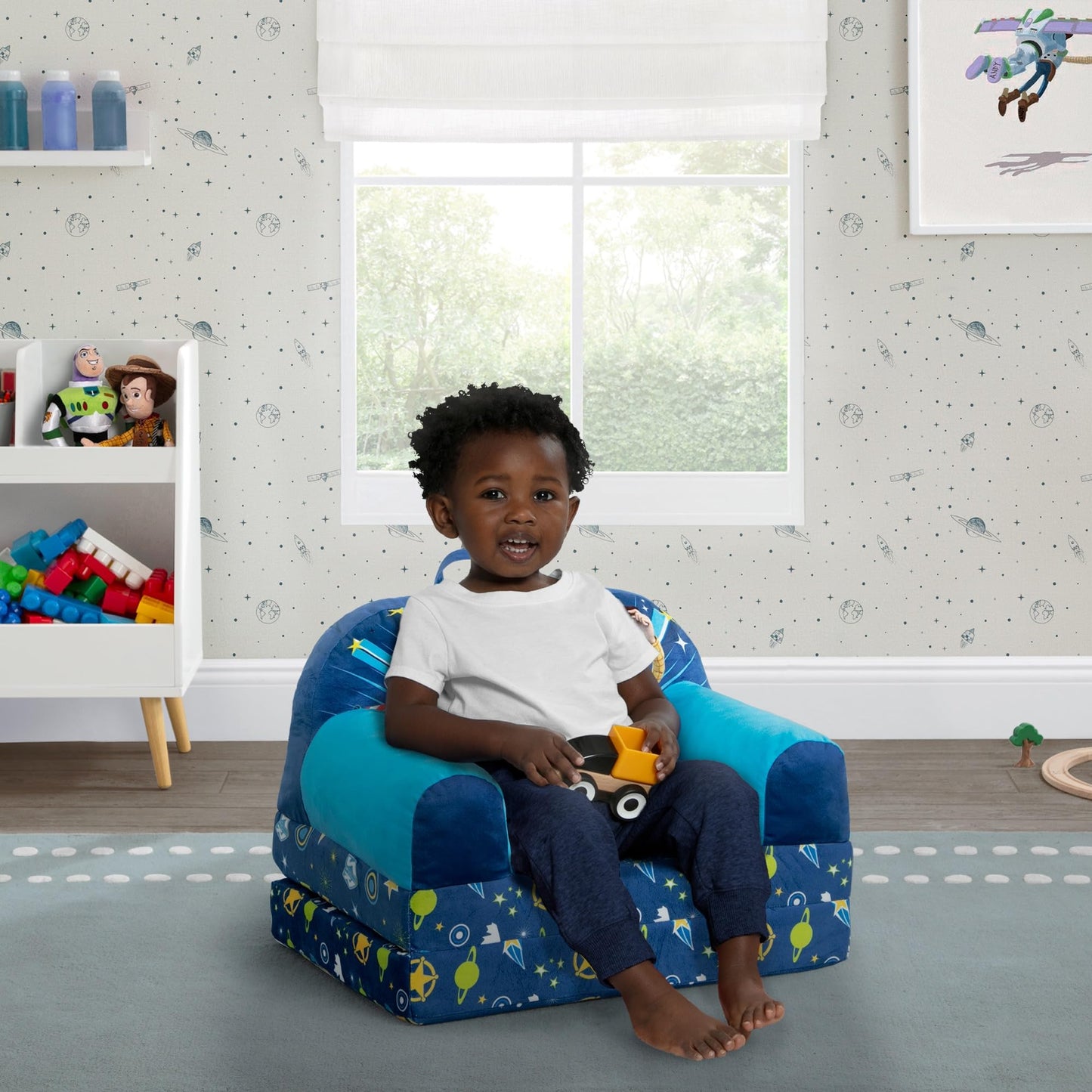 Delta Children - Toy Story Cozee Buddy Flip-Out Kids Chair, Blue