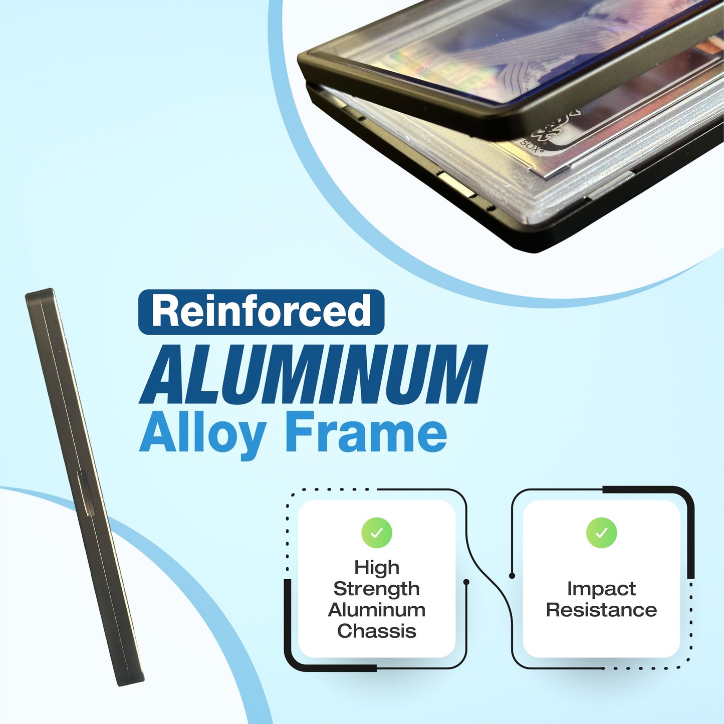 (3-Pack) SellCCG PSA Slab Case Graded Card Guard PSA, TAG & CGC Metal Magnetic UV Protection Glass Display Bumper Box Protector