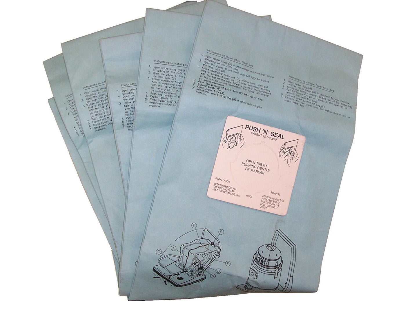 Bissell BigGreen Commercial BG332844 Disposable Bags for BG-CC28 28" ComVac Wide Area Vacuum