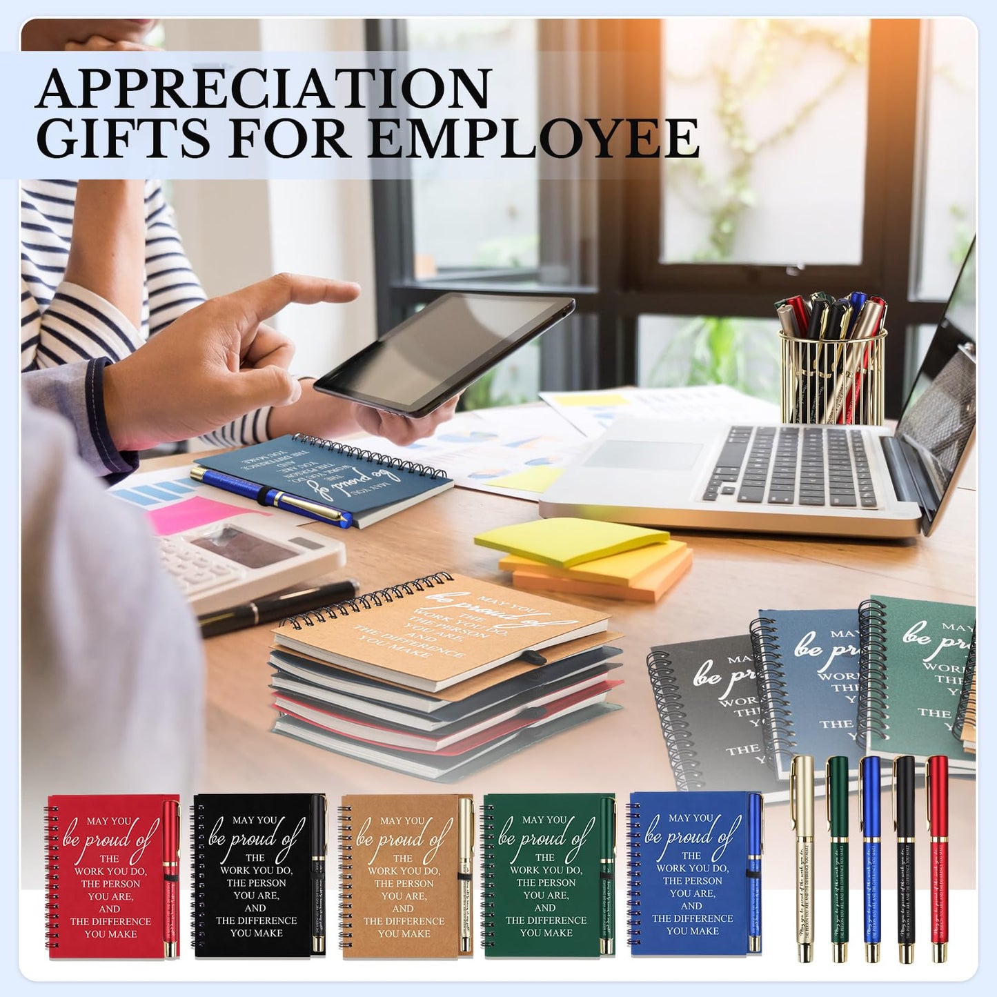 Honoson 30 Sets Group Graduation Appreciation Gifts May You Be Proud of The Work Notebooks with Ballpoint Pen Bulk 2026 CNA Thank You Notebooks for Team Staff Nurse CNA Week Gifts