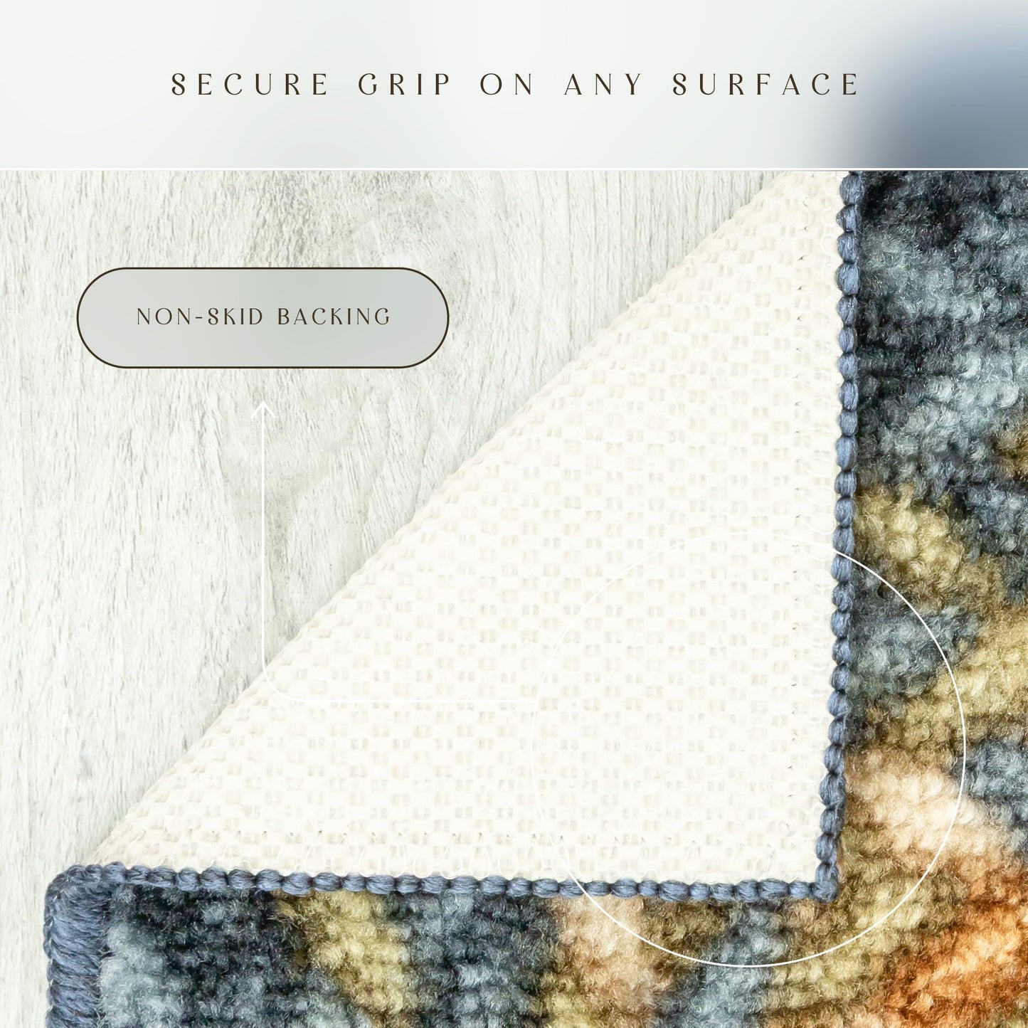 Maples Rugs Marion Bohemian Braid Design Print Runner Rug – Made in USA – Washable,Non Slip Indoor Carpet for Hallway,Kitchen, and Laundry Room, 2' x 6',Multi-Color