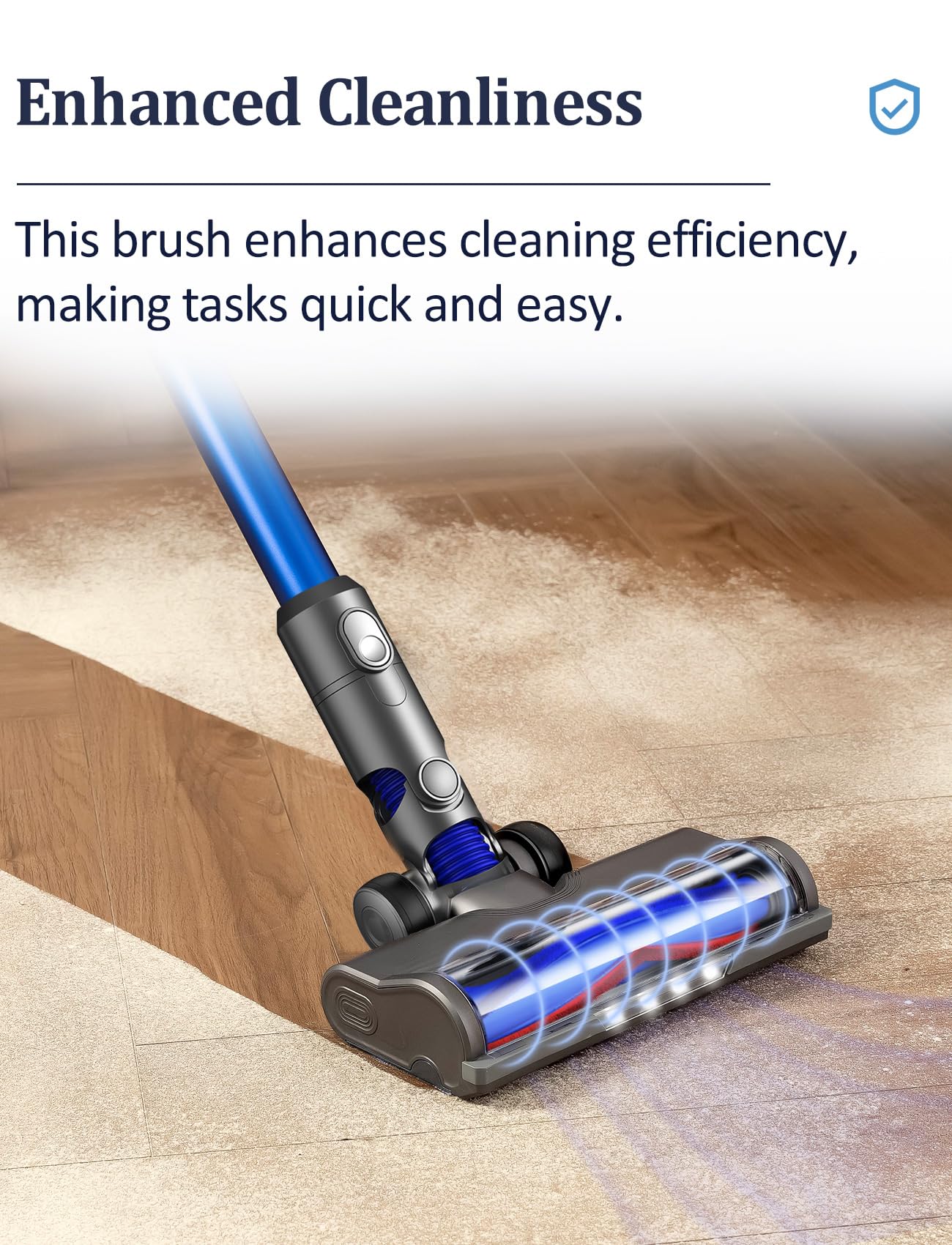 Puregad Vacuum Attachments for Dyson V6 Cleaners, Brush Motorhead Head with LED Lights for Hardwood Floor and Carpet, V Shape Bristle Roller Replacement Parts for DC59 DC61 DC62 DC74