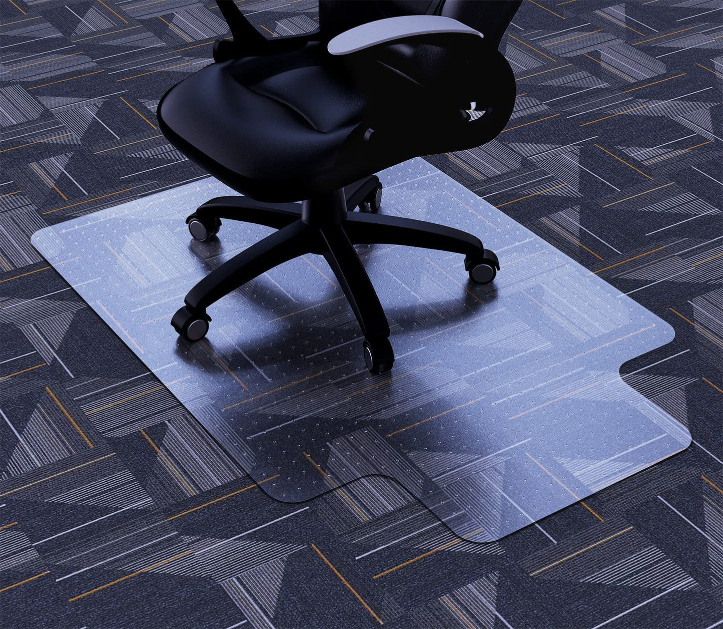 Amyracel Chair Mat for Carpet, 48'' x 36'' Clear Computer Desk Chair Mat for Low Pile Carpeted Floors, Easy Glide Plastic Floor Mat for Office Chair on Carpet Protection
