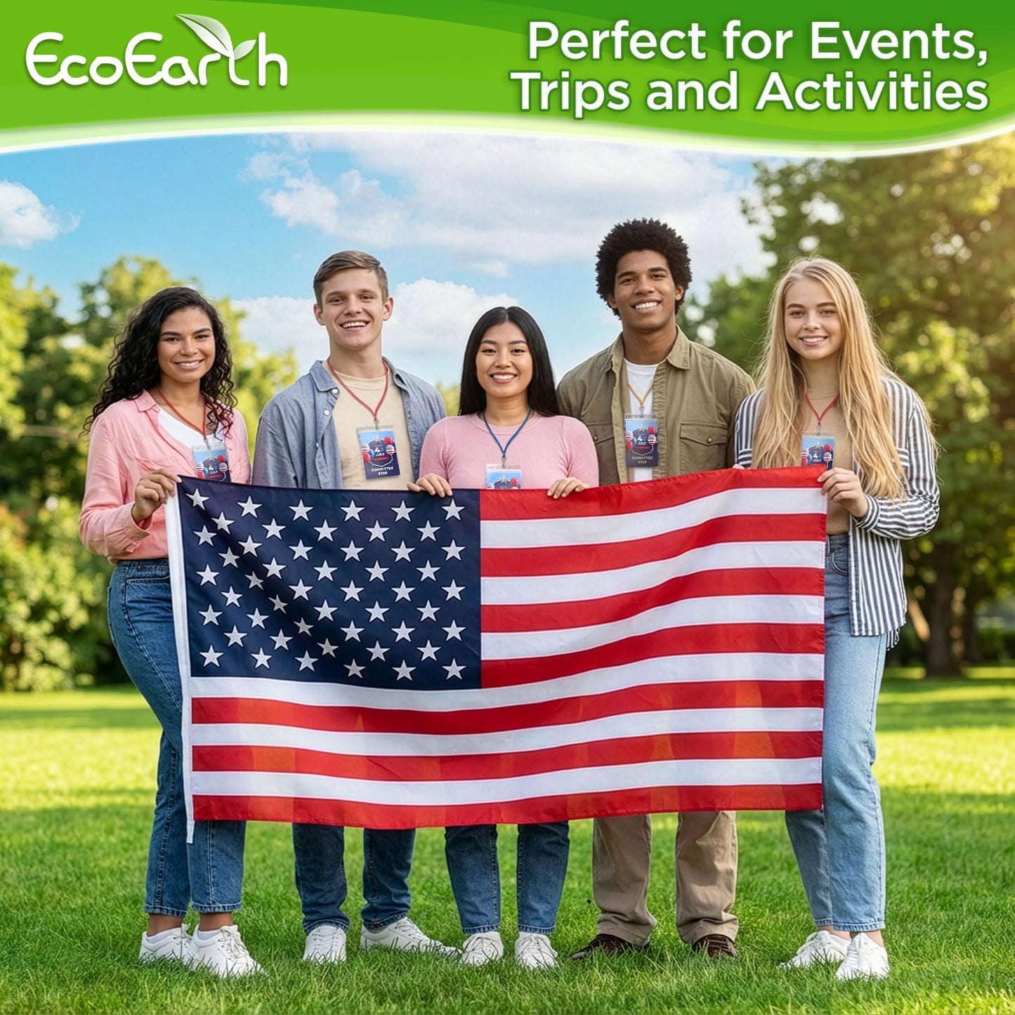 EcoEarth Passport & Identification Card Holders with Soft Edge (Clear, 4x6 Inch, 250 Pack), Extra Large Vertical ID Holder, Zipperless Plastic Name Badge Holders