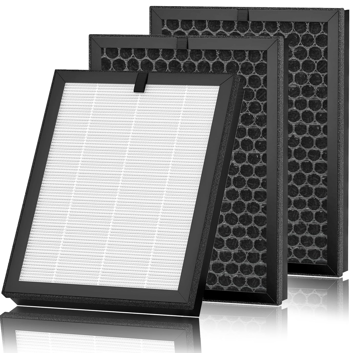 WOCASE 3 Packs ClearAir A5 Replacement Filter Compatible with Vewior ClearAir-A5 Air Purifier, 3-in-1 H13 True HEPA + Activated Carbon + Pre-Filter, Removes Pet Dander Smoke Odors