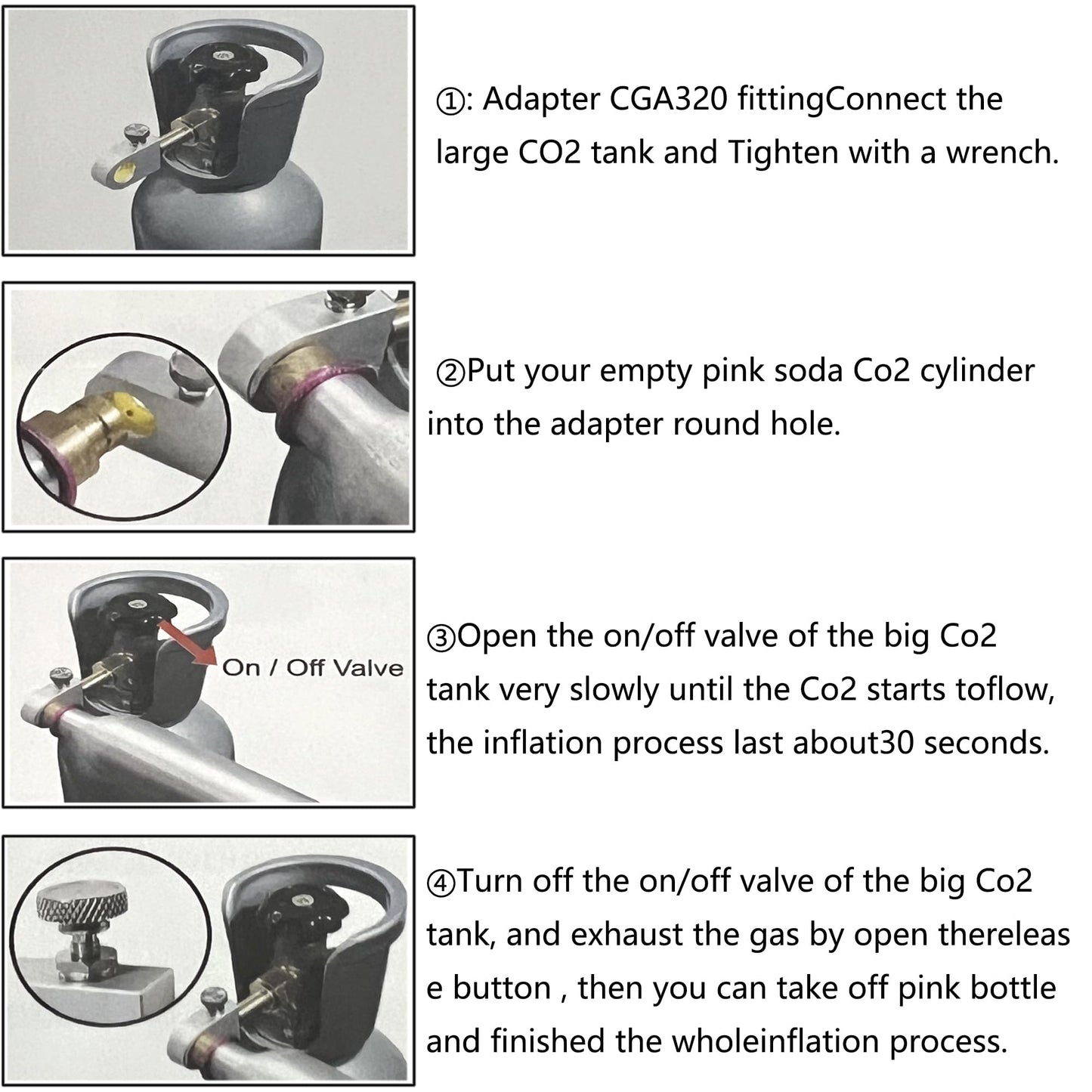 CGA320 New version CO2 refill Adapter,Soda Carbonator Refill Adapter-quick adapter Compatible with DUO Terra Art soda Cylinder