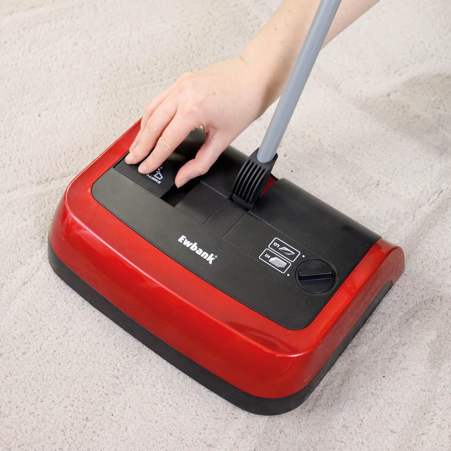 Ewbank Evolution Multi Surface Cordfree Non-Electric Portable Hardwood Floor and Carpet Sweeper with Adjustable Height