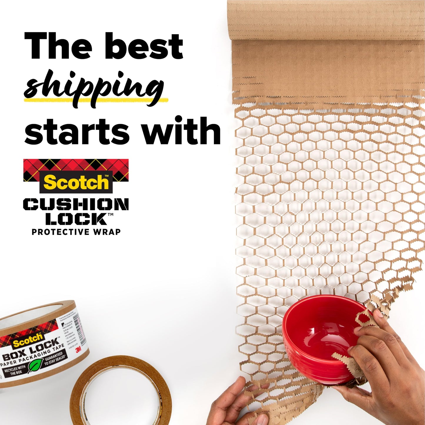 Scotch Cushion Lock Protective Wrap GC, 12 in x 175 ft (304 mm x 53.3 m)