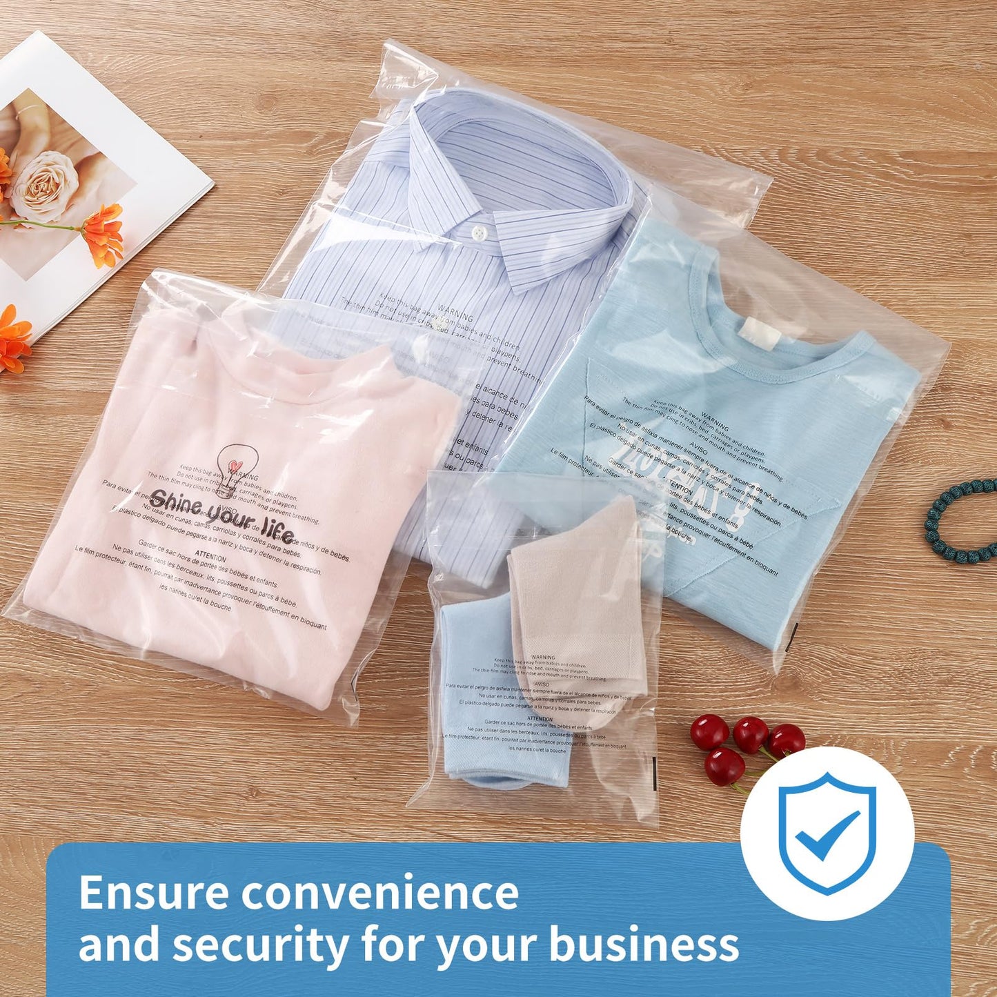 iMailer - 1000 Pcs - 9" x 12", Suffocation Warning Self Seal Clear Plastic Poly Bags 1.6 Mil for A4, Letter Sized Documents, Marketing Materials, Clothes-Permanent Glue