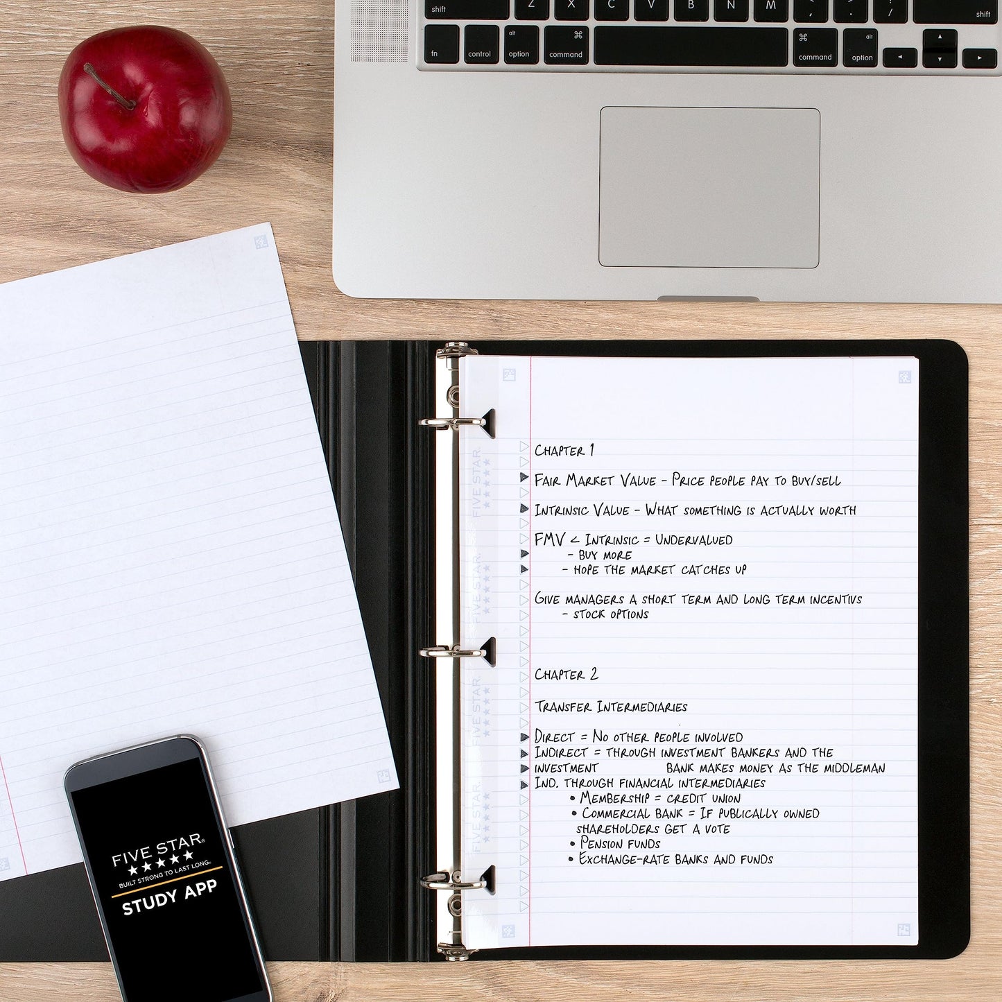Five Star Loose Leaf Paper + Study App, 6 Pack, Notebook Paper, College Ruled Filler Paper, Reinforced, Fights Ink Bleed, 8.5 x 11, 80 Sheets per Pack (170025)