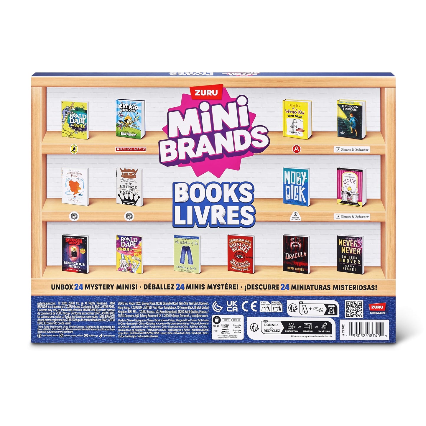 Mini Brands Books Advent Calendar by ZURU, Collectible Seasonal Toys for Girls, Boys, and Collectors