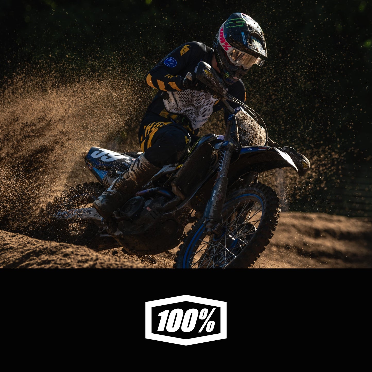 100% Accuri 2 Goggles - Eyewear for Motocross & Mountain Biking - Goggles for Dirt Bikes, Motorcycles & Bike Sports - Neon/Orange, Clear Lens