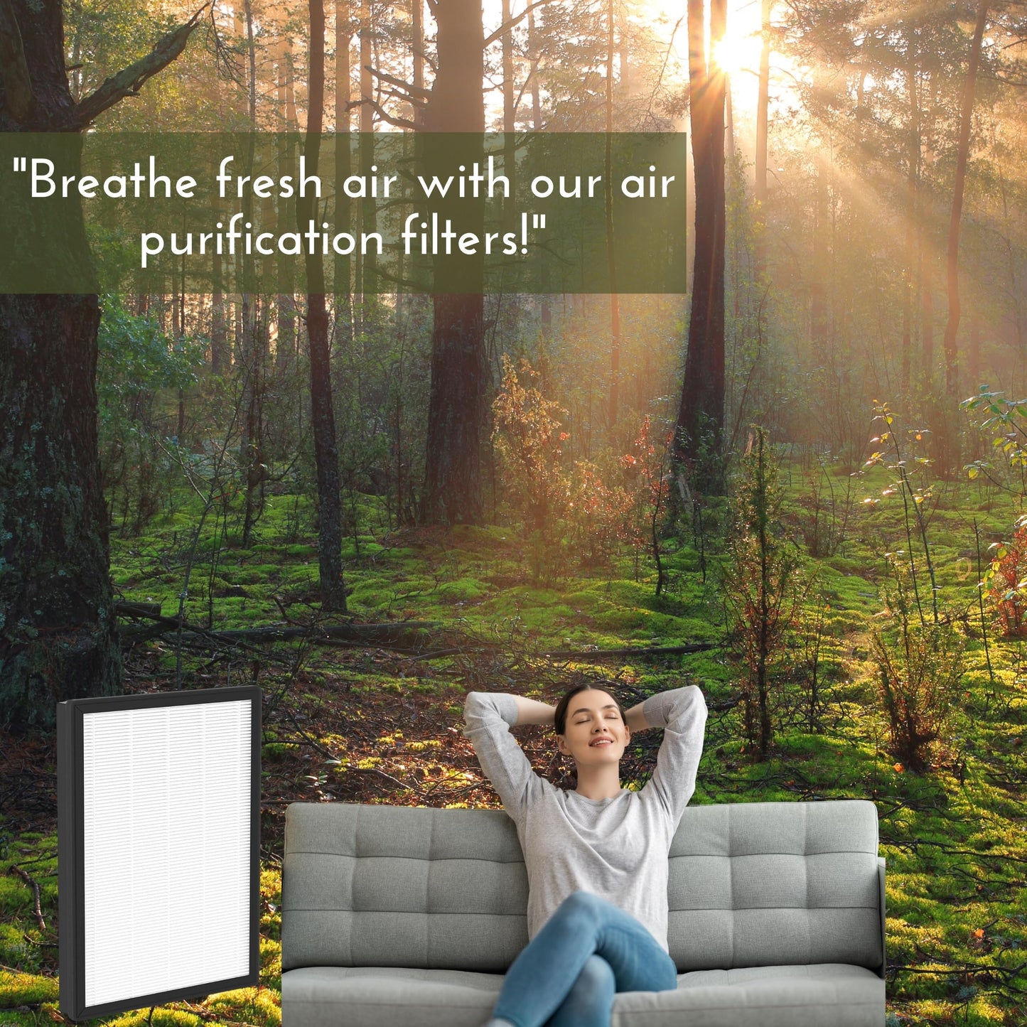 Nispira AP450F True HEPA Filter Compatible with Envion Allergy Pro AP450 Air Purifier. 2 Pack