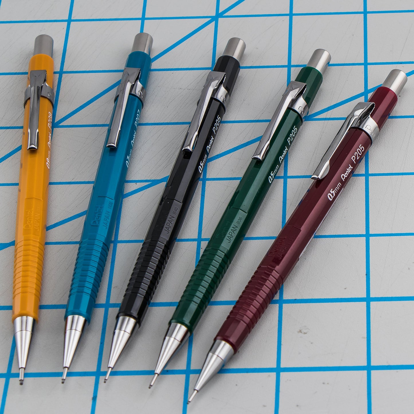 Pentel Sharp Mechanical Pencil, (0.7mm), Blue Barrel, Box of 12 (P207C)